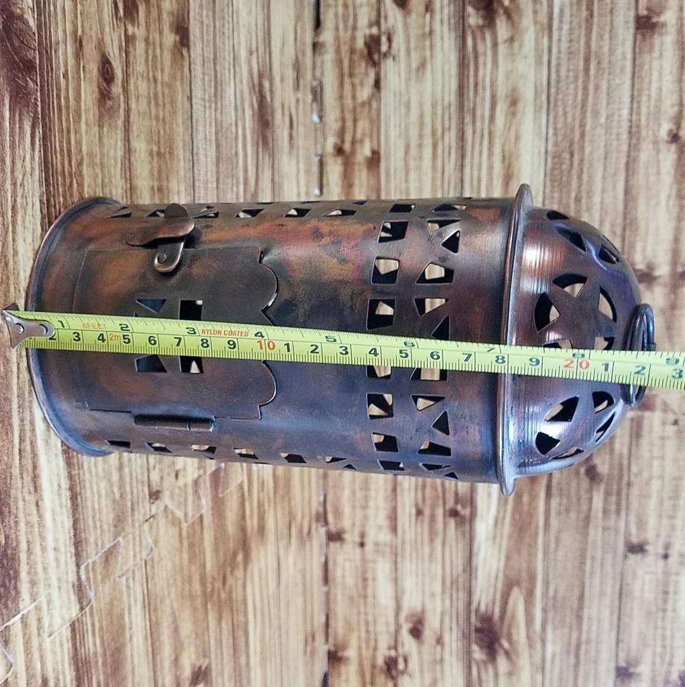 Rustic Metal Star Lantern Candle Holder Votive 8.5 Inches
